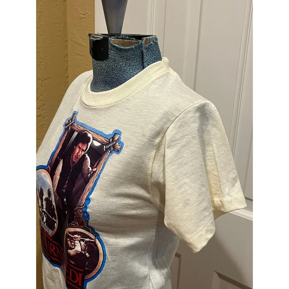 Vintage 1983 Star Wars Shrunken Tee Return of the Jedi Shirt Retro Kidcore - Picture 8 of 11